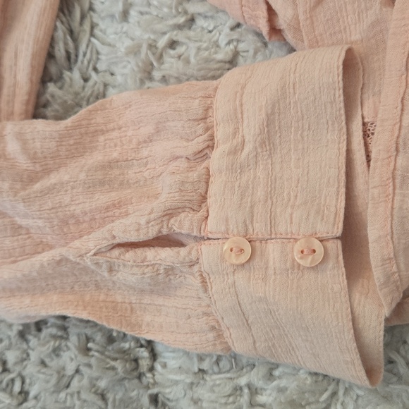 American Eagle Babydoll Long Sleeve Blouse Sz Xl - Picture 5 of 6